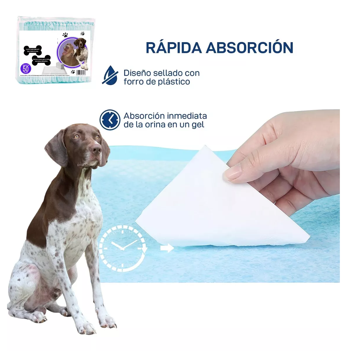 Foto 3 pulgar | Paquete 50 Tapetes Entrenador Desechable Para Perro  Eo Safe Imports Esi-9826 Multicolor