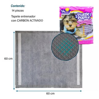 Foto 3 | Set 14 Pz Tapete Entrenador Para Perro Pañal Absorbente Eo Safe Imports Esi-15404 Negro