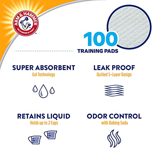 Foto 4 pulgar | Almohadillas De Entrenamiento Arm & Hammer Para Perros Que Se Quedan En Casa, 100 Unidades - Venta Internacional.