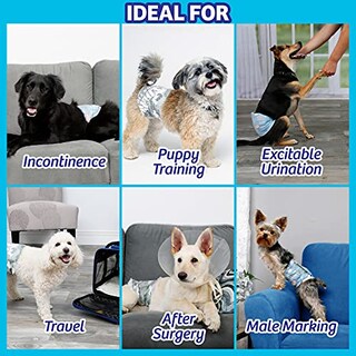 Foto 5 | Envolturas Desechables Para Perros Machos Hartz Ss, 46 Unidades - Venta Internacional.
