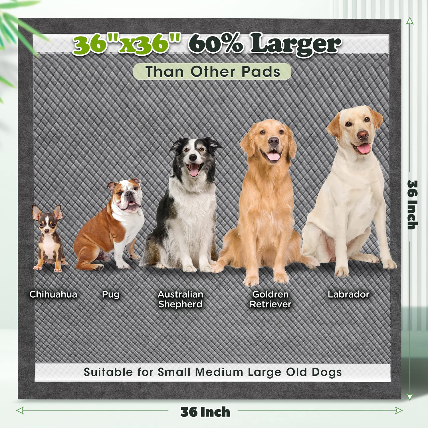 Foto 5 | Almohadilla De Entrenamiento Para Mascotas Gimars Upgrade Odor-control, Tamaño Xxl - Venta Internacional.