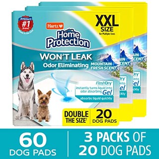 Foto 2 | Almohadillas Para Perros Hartz Home Protection, Eliminadoras De Olores, Tamaño Xxl, 60 Unidades - Venta Internacional.