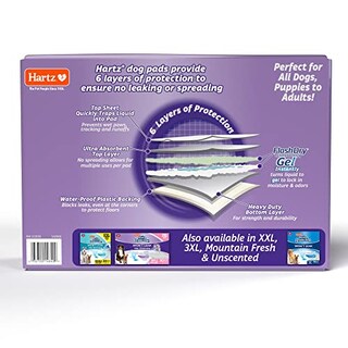 Foto 2 | Almohadillas Para Perros Hartz Home Protection Que Eliminan Olores, 100 Unidades - Venta Internacional.