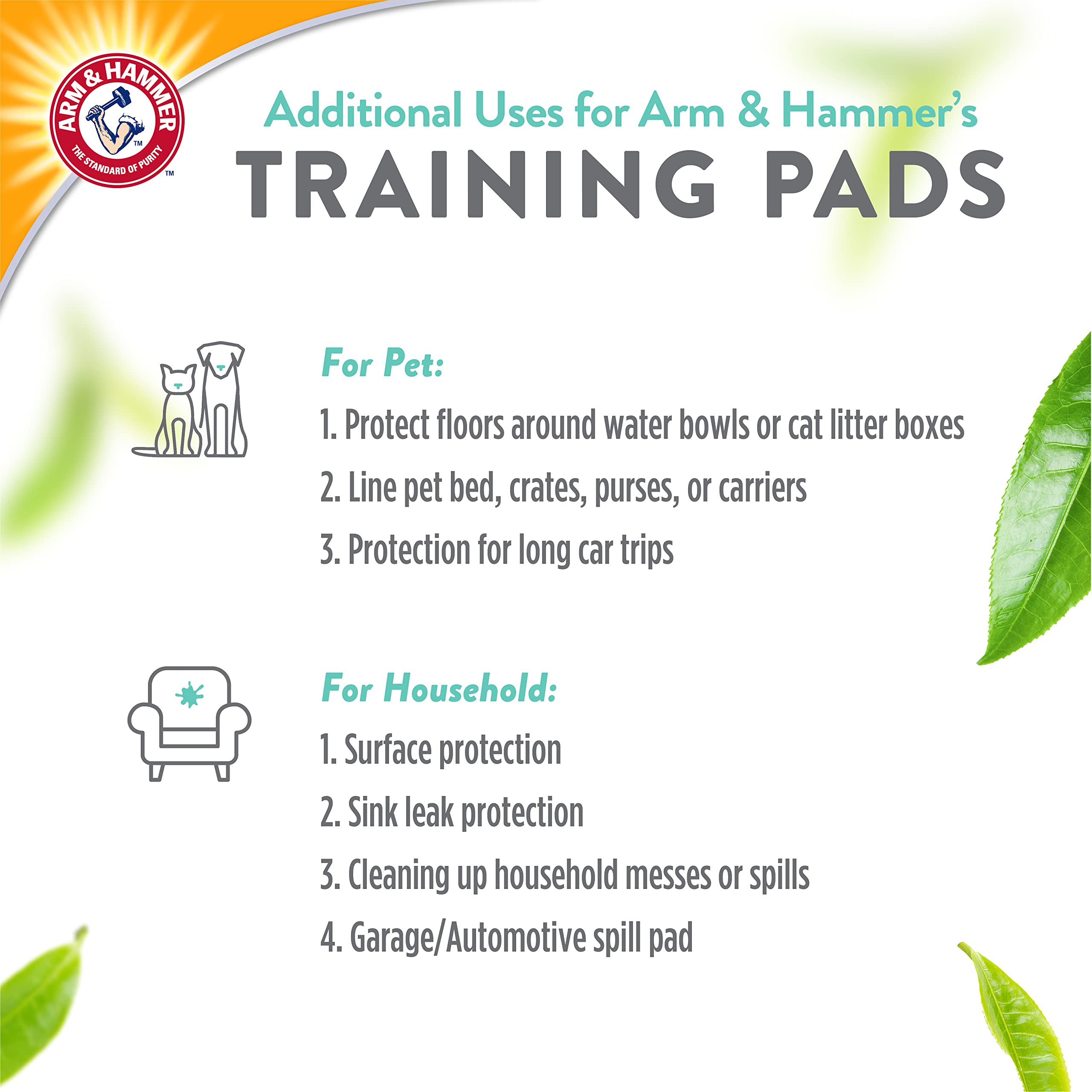 Foto 6 pulgar | Almohadillas De Entrenamiento Arm & Hammer Green Tea, 50 Unidades, Para Perros - Venta Internacional.