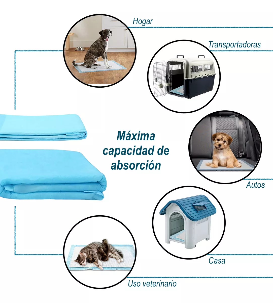 Foto 5 pulgar | 50 Pañales Tapete Entrenador Para Perro Absorbente 45x60cm