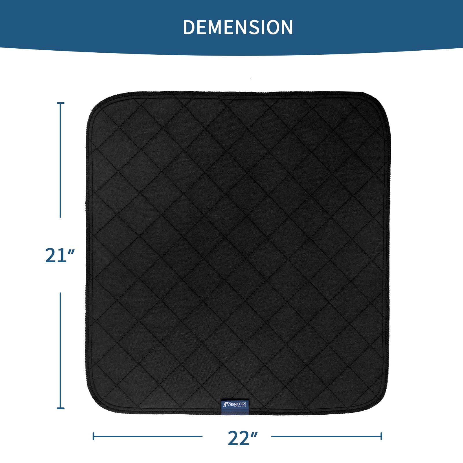 Foto 5 | Paquete De 2 Almohadillas Impermeables Para Sillas De Incontinencia Moonsea Black - Venta Internacional.