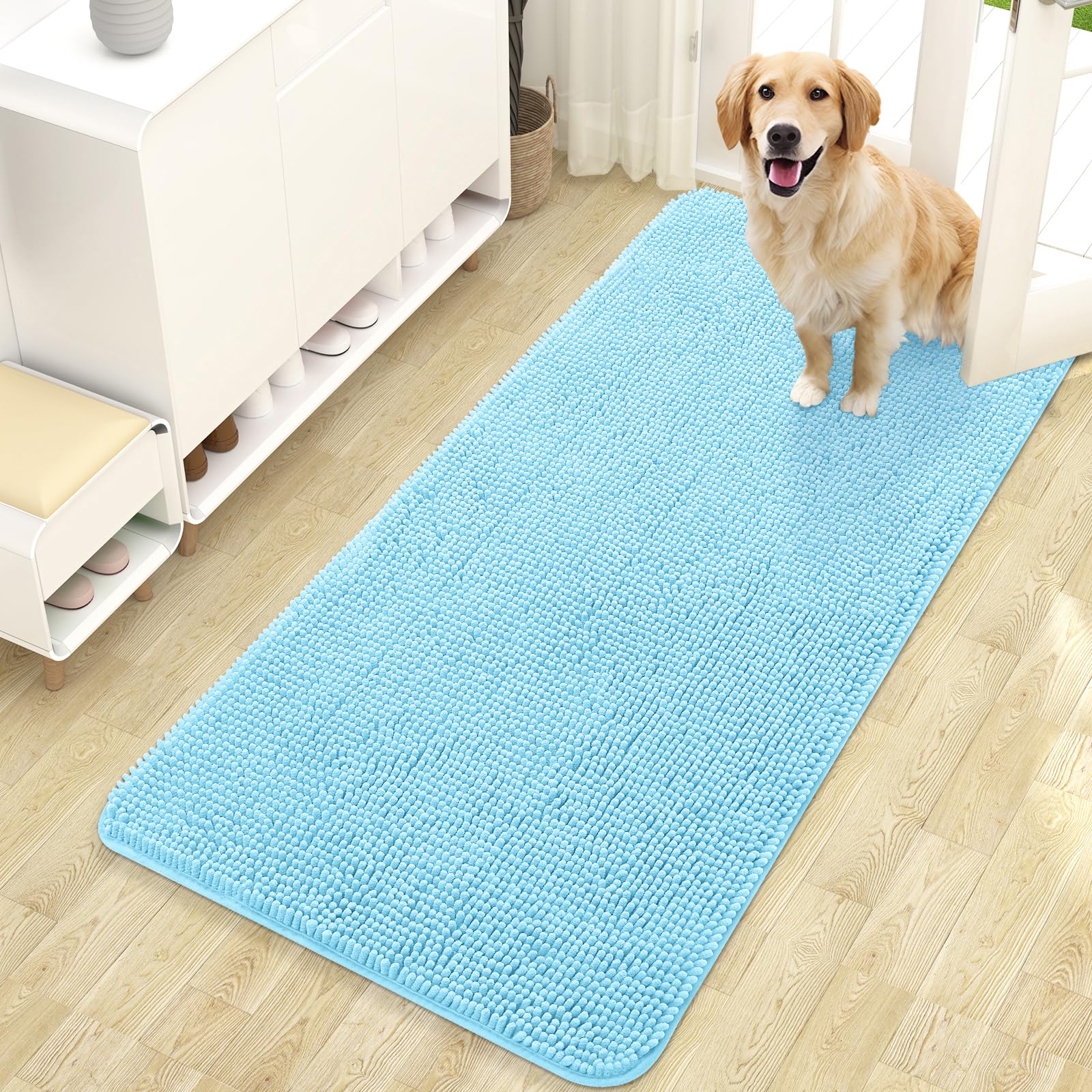 Foto 2 pulgar | Felpudo Para Perros Olanly, Absorbente, Antideslizante, Lavable, 44 X 24 Cm, Azul - Venta Internacional.