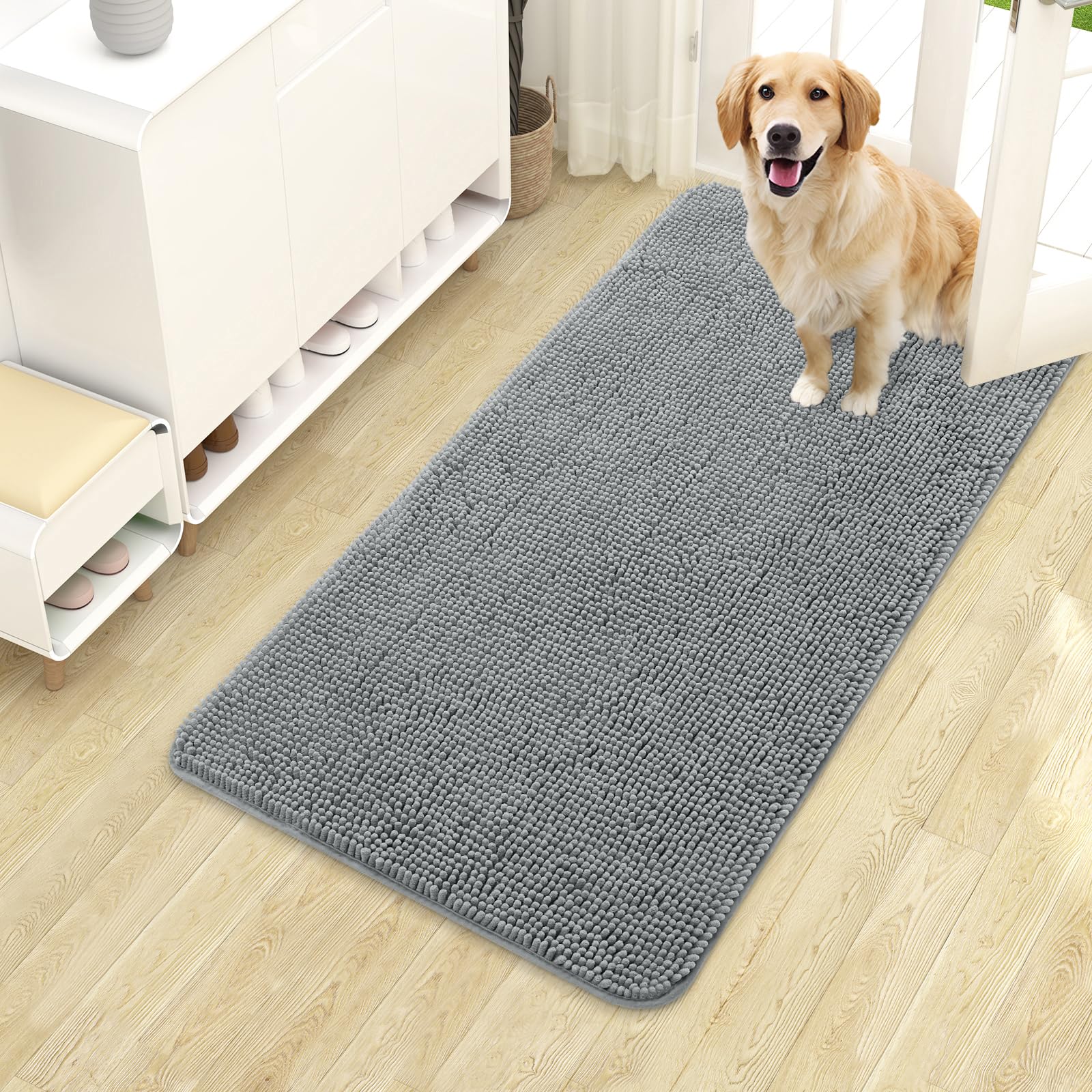 Foto 2 pulgar | Felpudo Para Perros Olanly, Absorbente, Antideslizante, Lavable, 100 X 60 Cm, Color Gris - Venta Internacional.