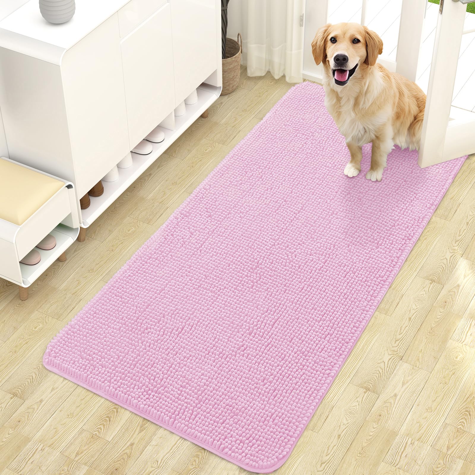 Felpudo Para Perros Olanly, Absorbente, Antideslizante, Lavable, 120 X 50 Cm, Rosa - Venta Internacional.