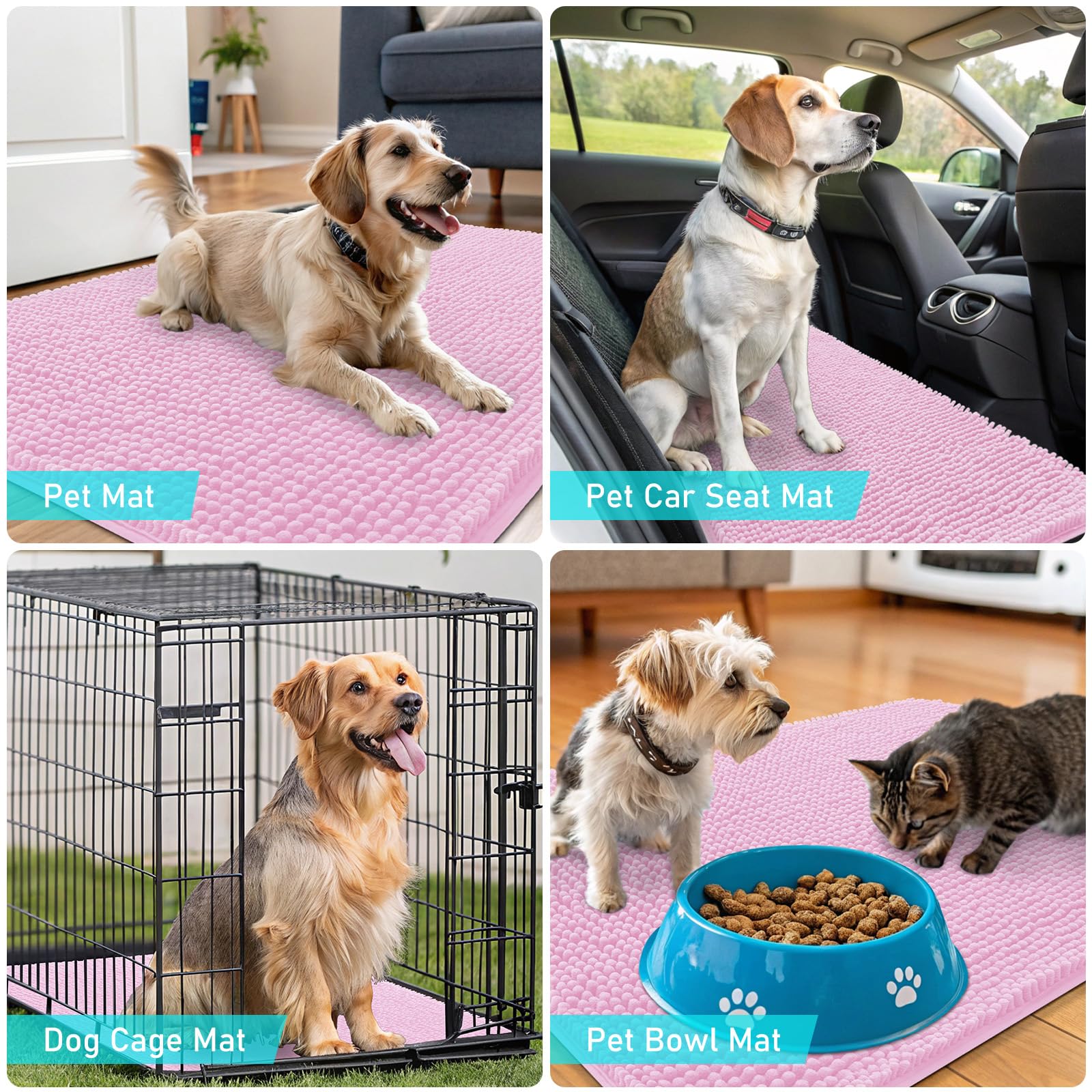 Foto 8 pulgar | Felpudo Para Perros Olanly, Absorbente, Antideslizante, Lavable, 120 X 50 Cm, Rosa - Venta Internacional.