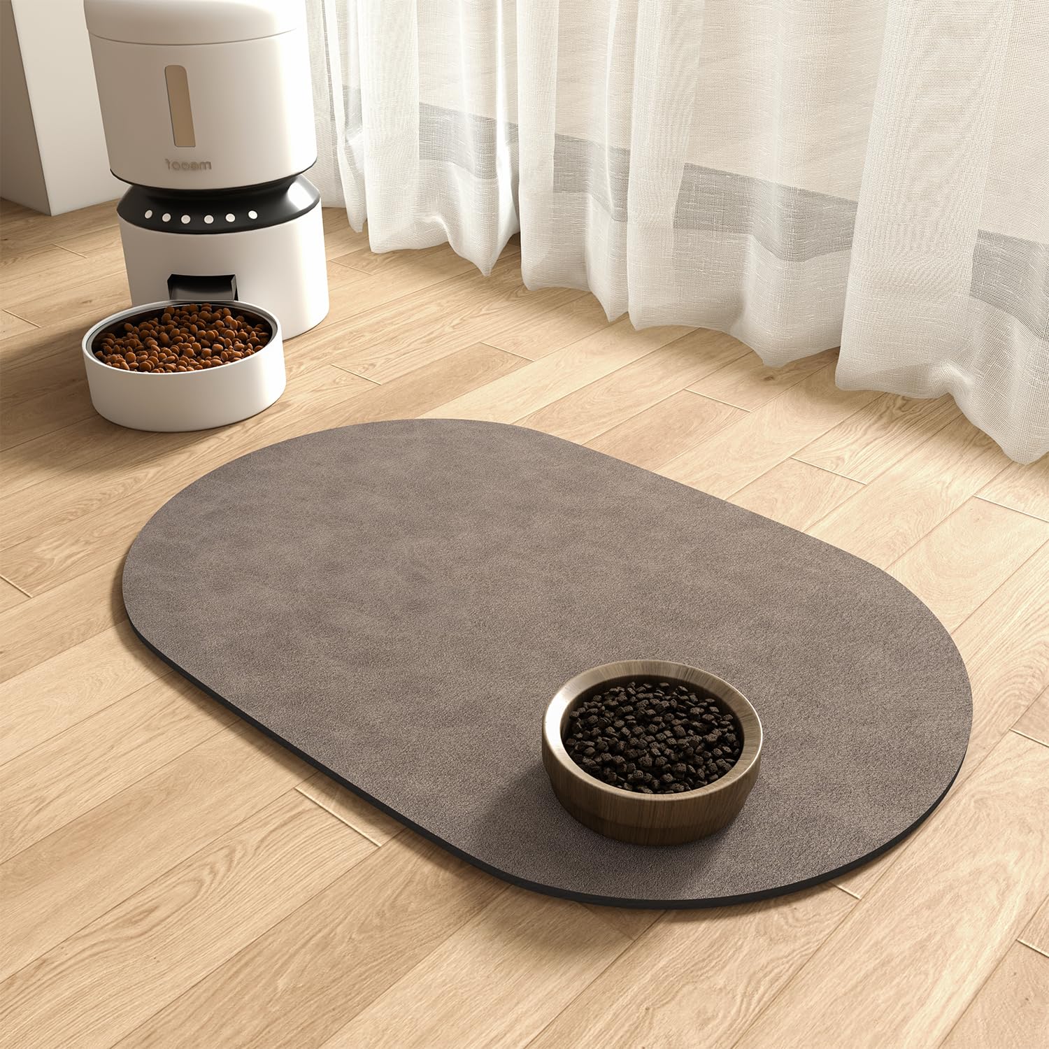 Foto 1 | Alfombrilla Absorbente Antifugas Montvoo Para Comida Y Agua Para Mascotas - Venta Internacional.