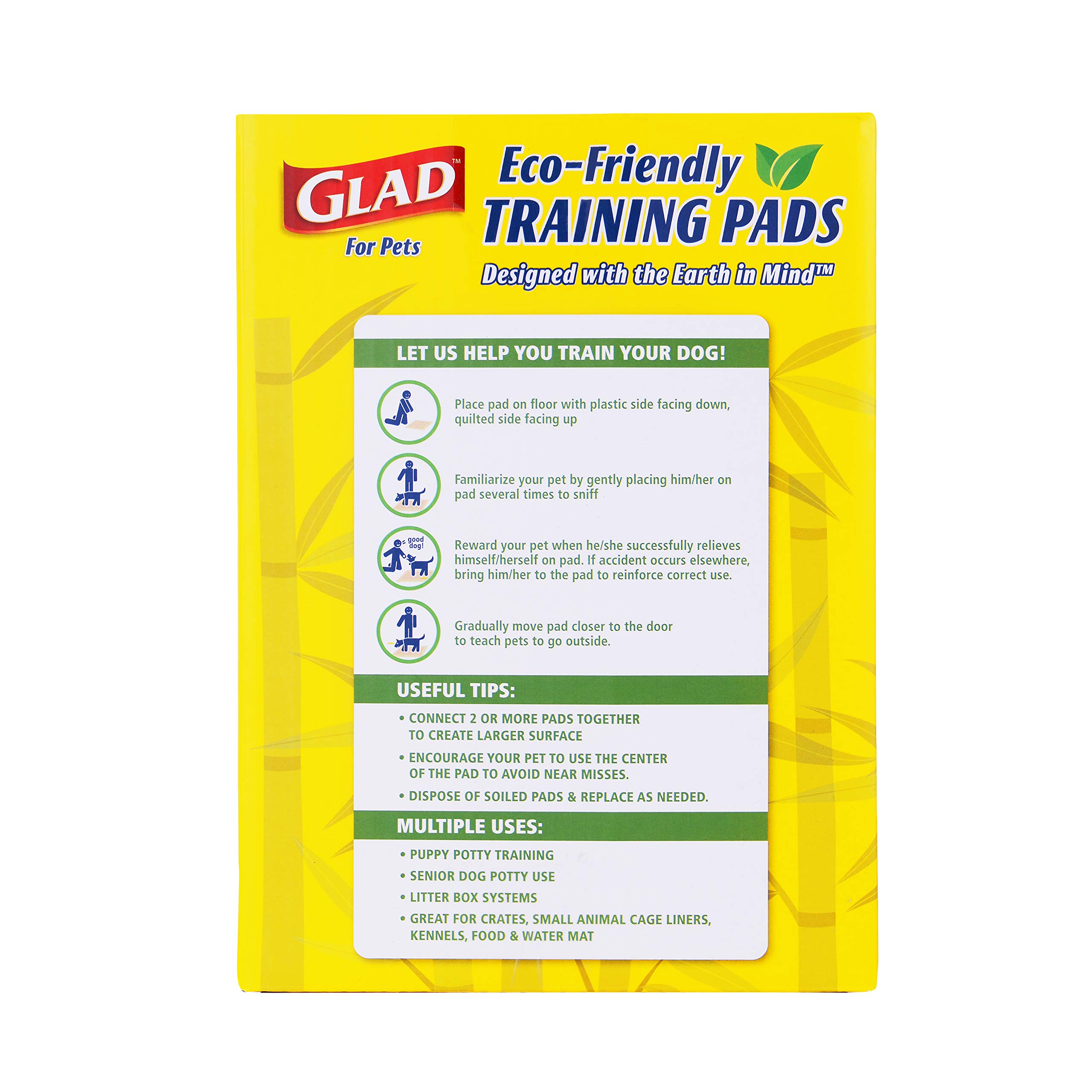 Foto 4 pulgar | Almohadillas De Entrenamiento Glad For Pets Earth Friendly Bamboo 85 Unidades - Venta Internacional.