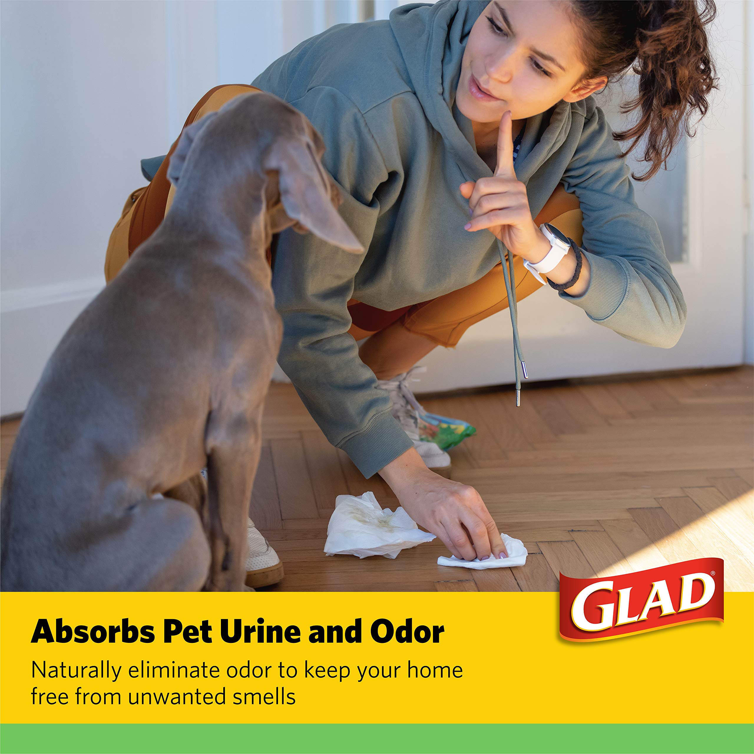 Foto 7 | Almohadillas De Entrenamiento Glad For Pets Earth Friendly Bamboo 85 Unidades - Venta Internacional.