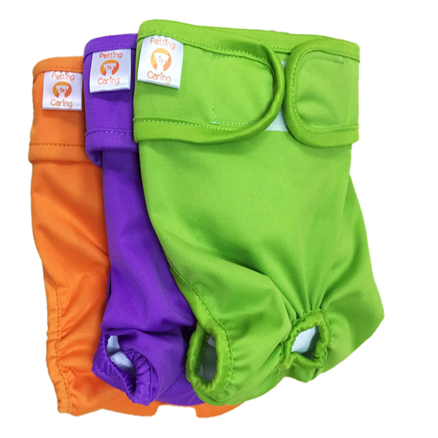 Foto 2 pulgar | Pañales Lavables y Reutilizables para Perros Hembra Petting Is Caring Multicolor Set 3 Piezas Talla Xs