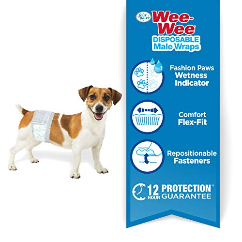 Foto 3 pulgar | Envolturas Desechables Para Perros Machos Con Cuatro Patas Wee-wee, Talla X/small - Venta Internacional.