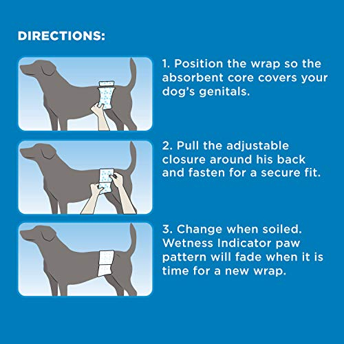 Foto 5 pulgar | Envolturas Desechables Para Perros Machos Con Cuatro Patas Wee-wee, Talla X/small - Venta Internacional.