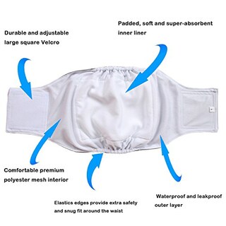 Foto 2 | Pañales Wrap Teamoy Reutilizables Para Perros Machos, Lavables, Paquete De 3 - Venta Internacional.