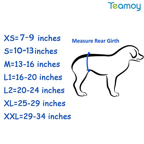 Foto 6 pulgar | Pañales Wrap Teamoy Reutilizables Para Perros Machos, Lavables, Paquete De 3 - Venta Internacional.