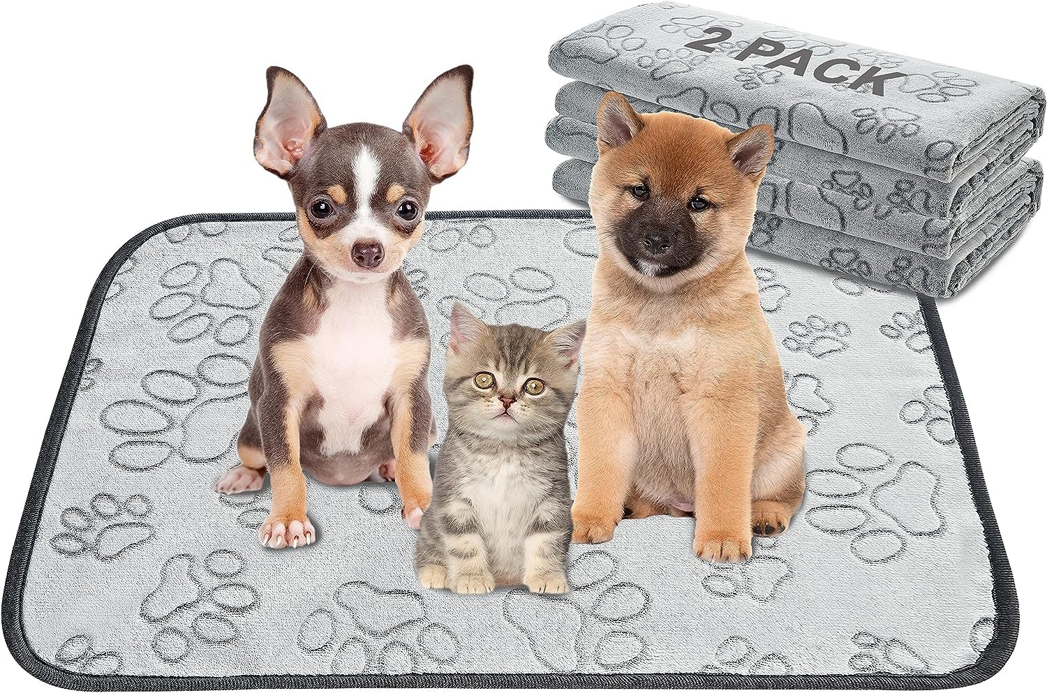Almohadillas Reutilizables Para Cachorros, Paquete De 2, Lavables Para Perros De 18 X 24 Pulgadas - Venta Internacional.