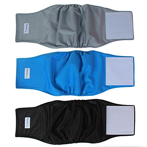 Pañales Reutilizables Teamoy Para Perros Machos, Talla M, Paquete De 3 - Venta Internacional.