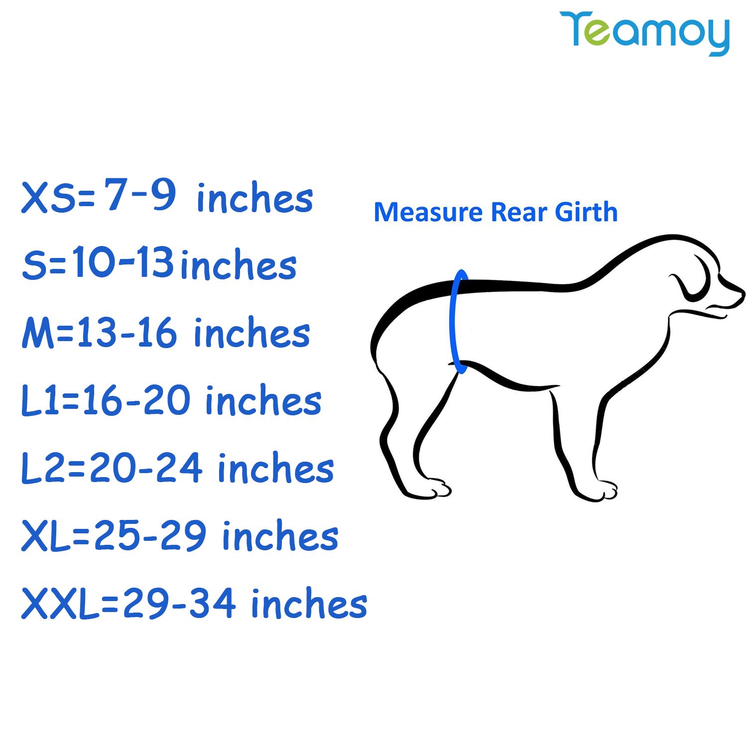 Foto 7 pulgar | Pañales Envolventes Reutilizables Para Perros Machos Teamoy Puppy Belly Band - Venta Internacional.