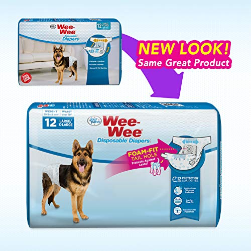 Foto 8 pulgar | Pañales Desechables Para Perros Four Paws Wee-wee, 12 Unidades, L/xl - Venta Internacional.