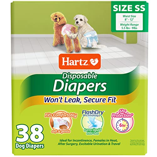 Foto 2 pulgar | Pañales Desechables Para Perros Hartz Flashdry Gel Ss, 38 Unidades - Venta Internacional.