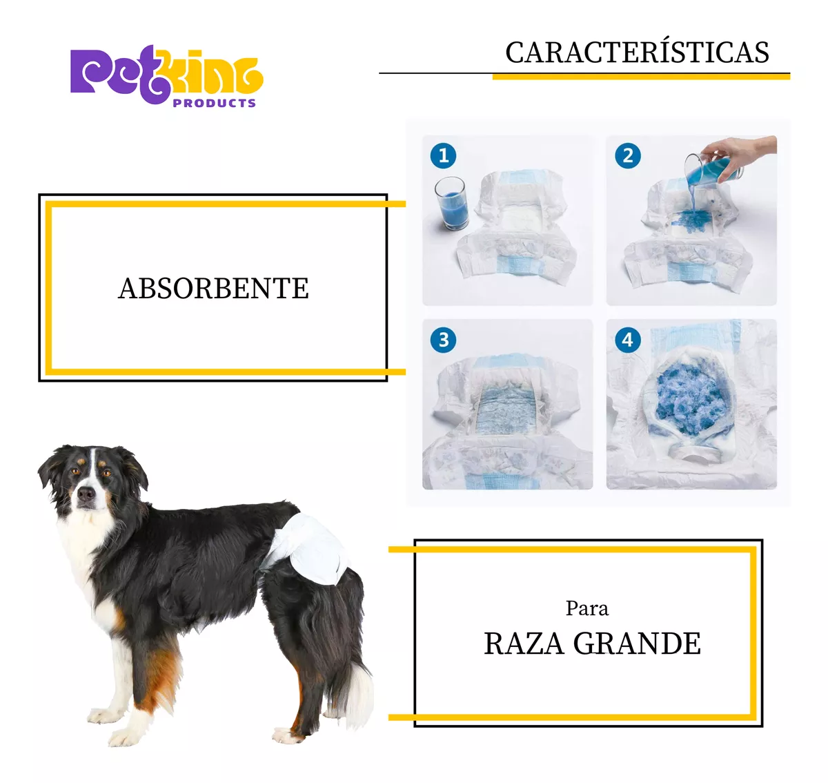 Foto 5 pulgar | 2 Paquetes Pañales Para Perro Grande 12 Pz Cintura 50-68cm Absorbente