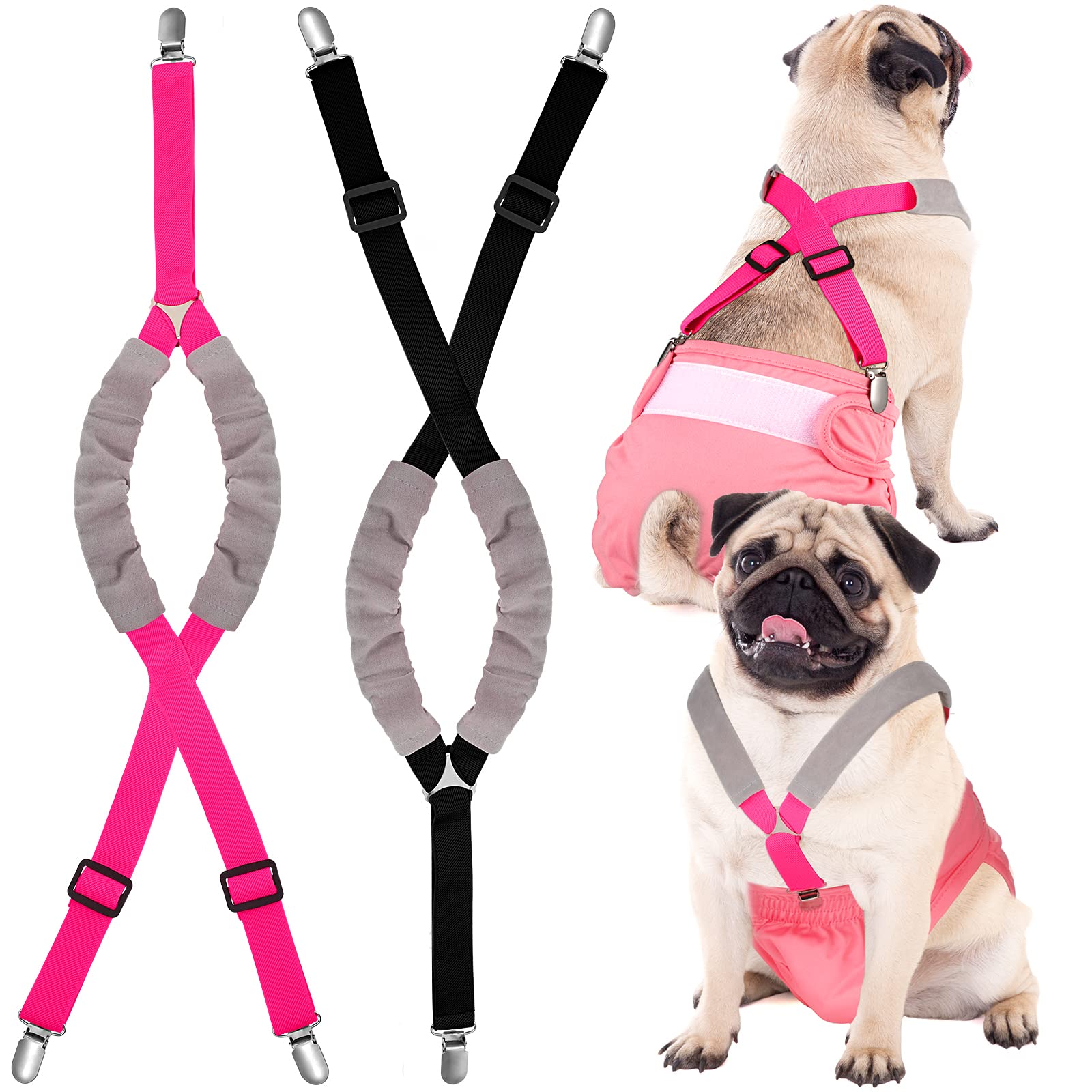Foto 2 pulgar | Tirantes Para Perros Saintrygo, 2 Unidades, Para Pañales Pequeños Y Medianos - Venta Internacional.