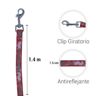 Foto 3 | Kit para Mascotas Accesorios de Paseo color Rojo más Plato Aluminio Resistente
