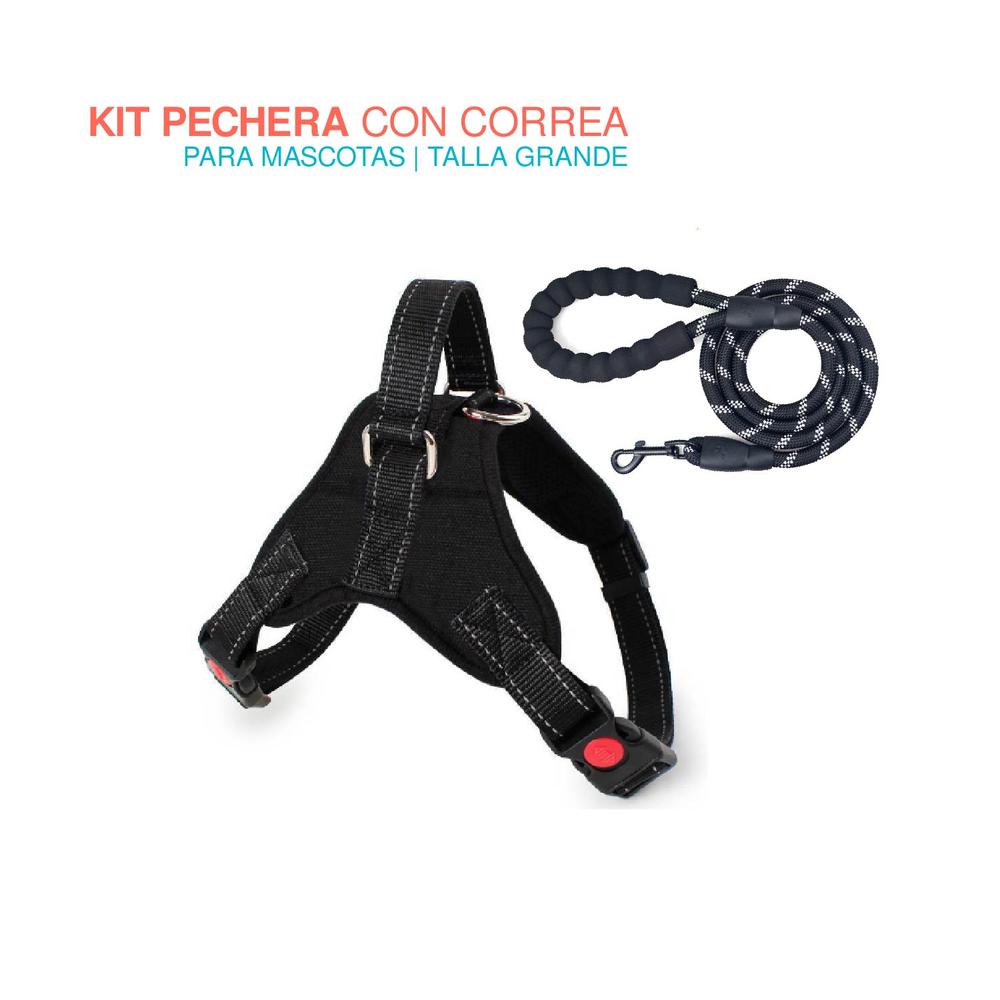 Pechera Poli Pets con Correa Talla L 62 cm