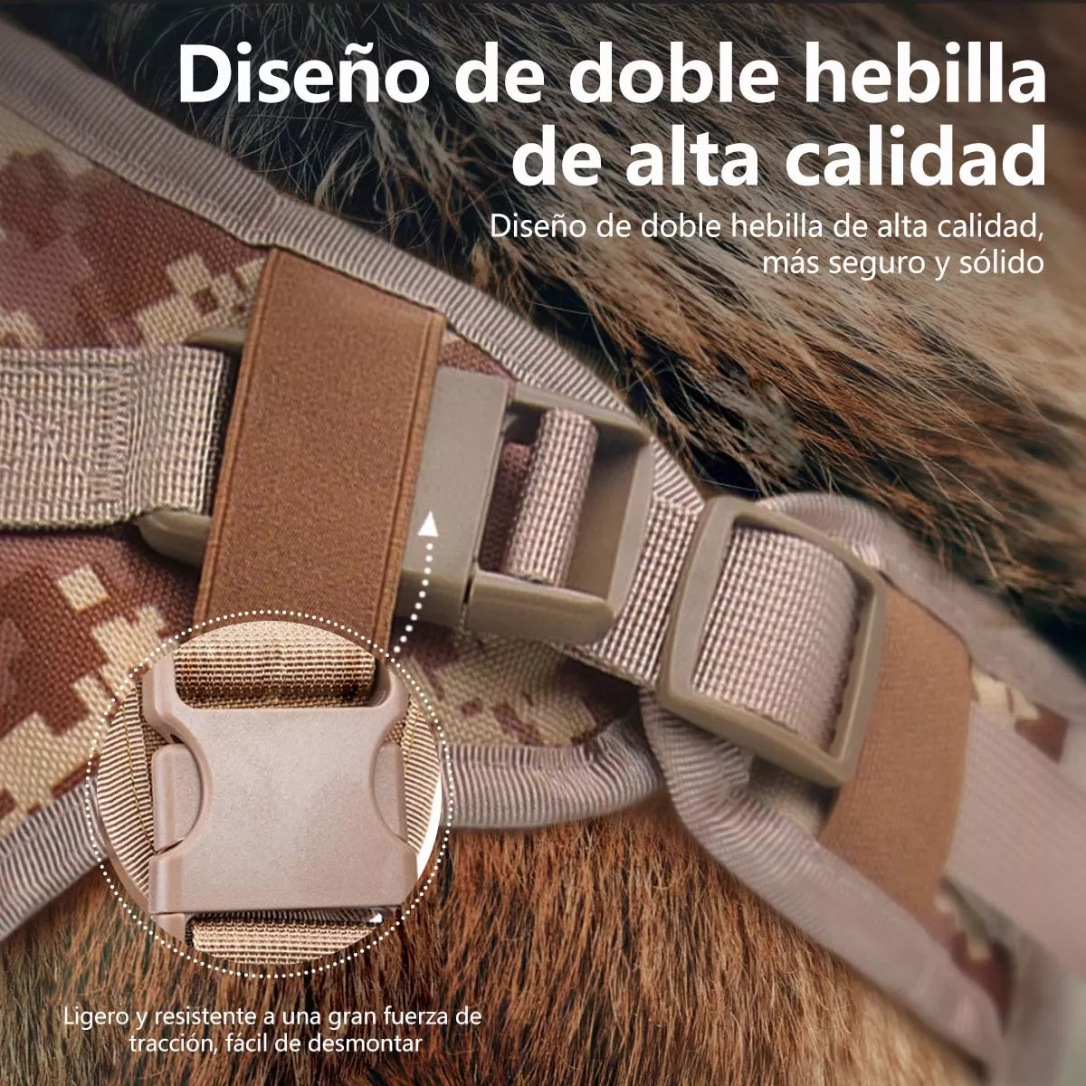 Foto 6 pulgar | Pechera Arnés de Seguridad para Perro Camuflaje G Eo Safe Imports Esi-11568 Marrón