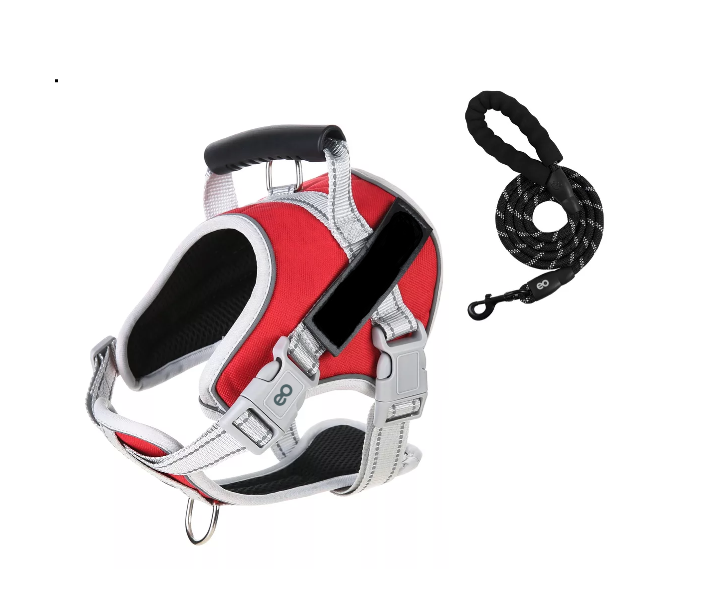 Pechera para Perro Arnes Chaleco Reflectante Con Correas Eo Safe Imports  Esi-12193 Rojo