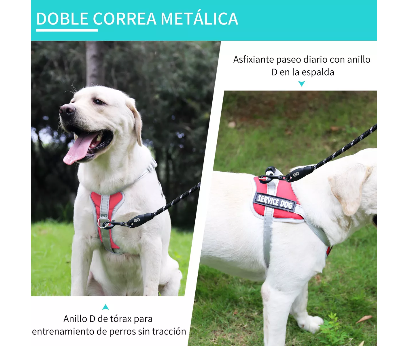 Foto 3 pulgar | Pechera para Perro Arnes Chaleco Reflectante Con Correas Eo Safe Imports  Esi-12193 Rojo