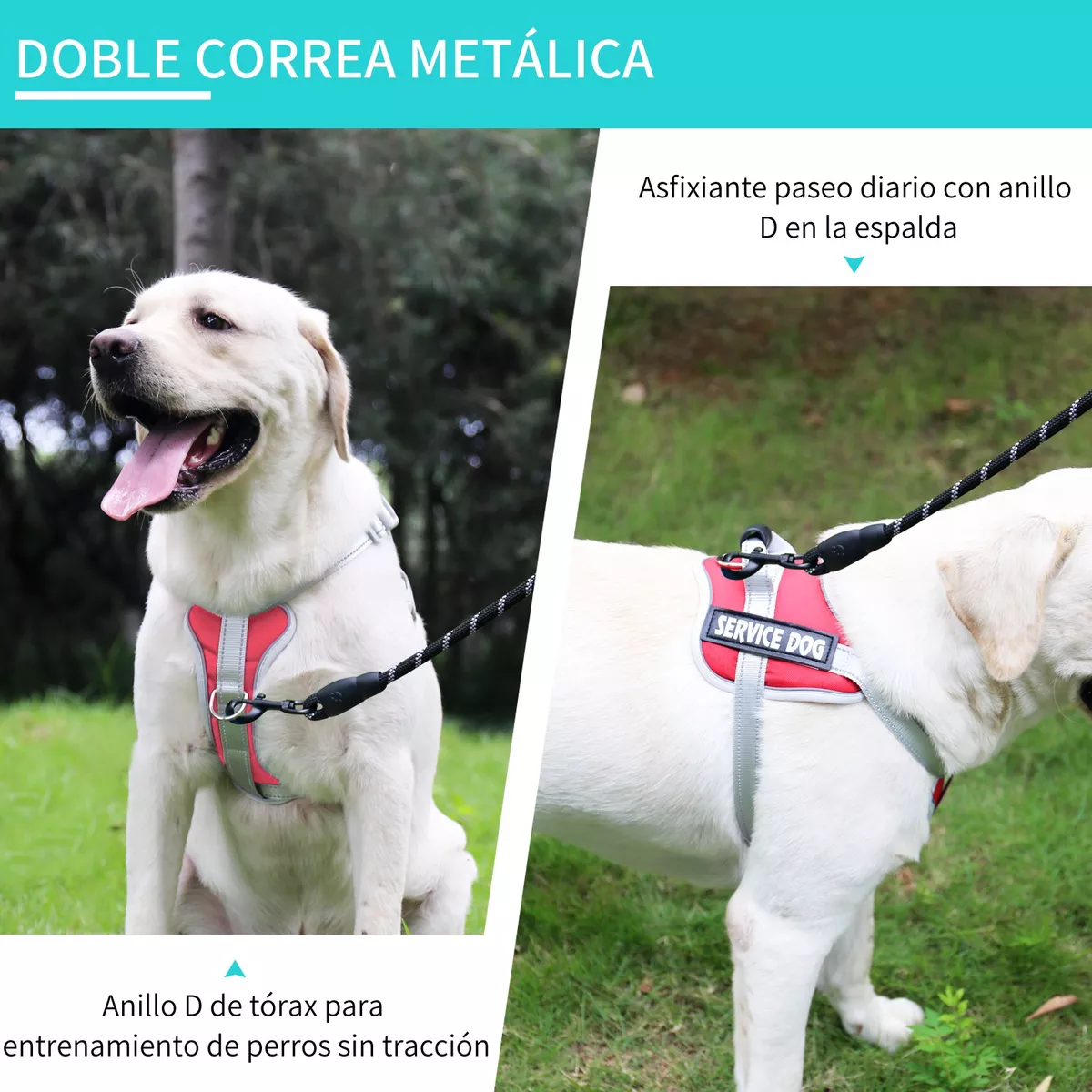 Foto 3 pulgar | Pechera  Para Perro Arnes Chaleco Reflectante Con Correas Eo Safe Imports Esi-12195 Rojo