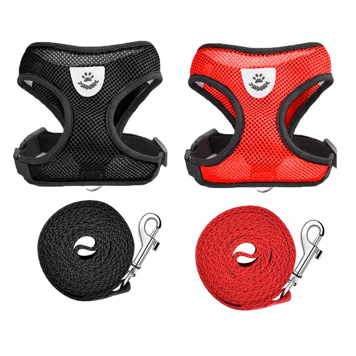 Set 2 Pechera  Arnés Y Correa Para Perros Y Gatos Eo Safe Imports Esi-12198 Multicolor