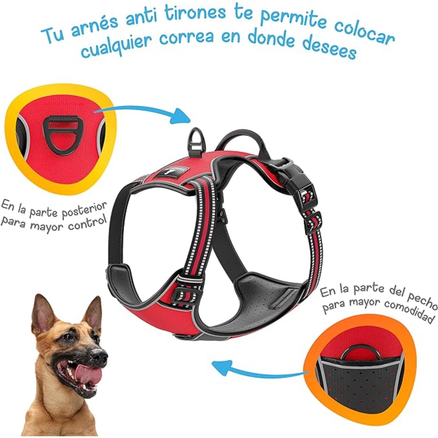 Foto 7 pulgar | Arnés Antitirones para Perro XL Mascretta color Rojo