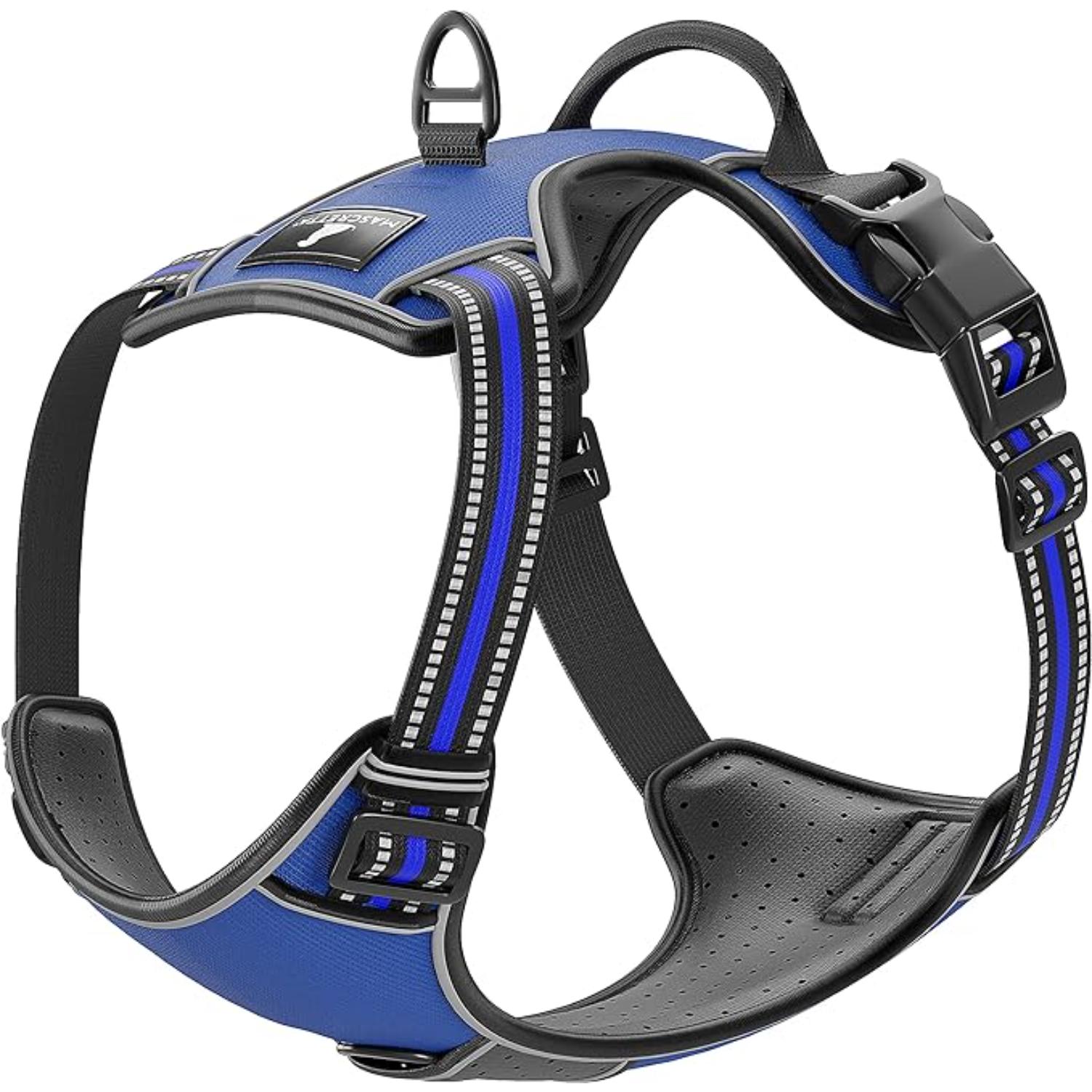 Arnés Antitirones Azul M Mascretta para Perro
