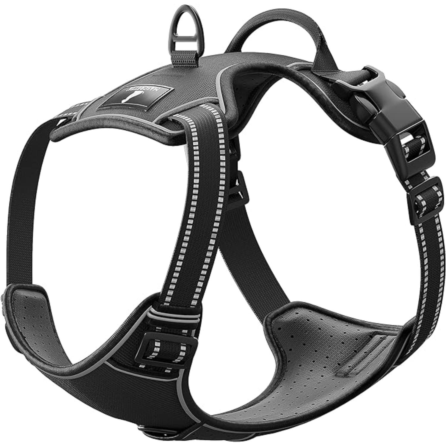 Arnés Antitirones Negro M Mascretta para Perro