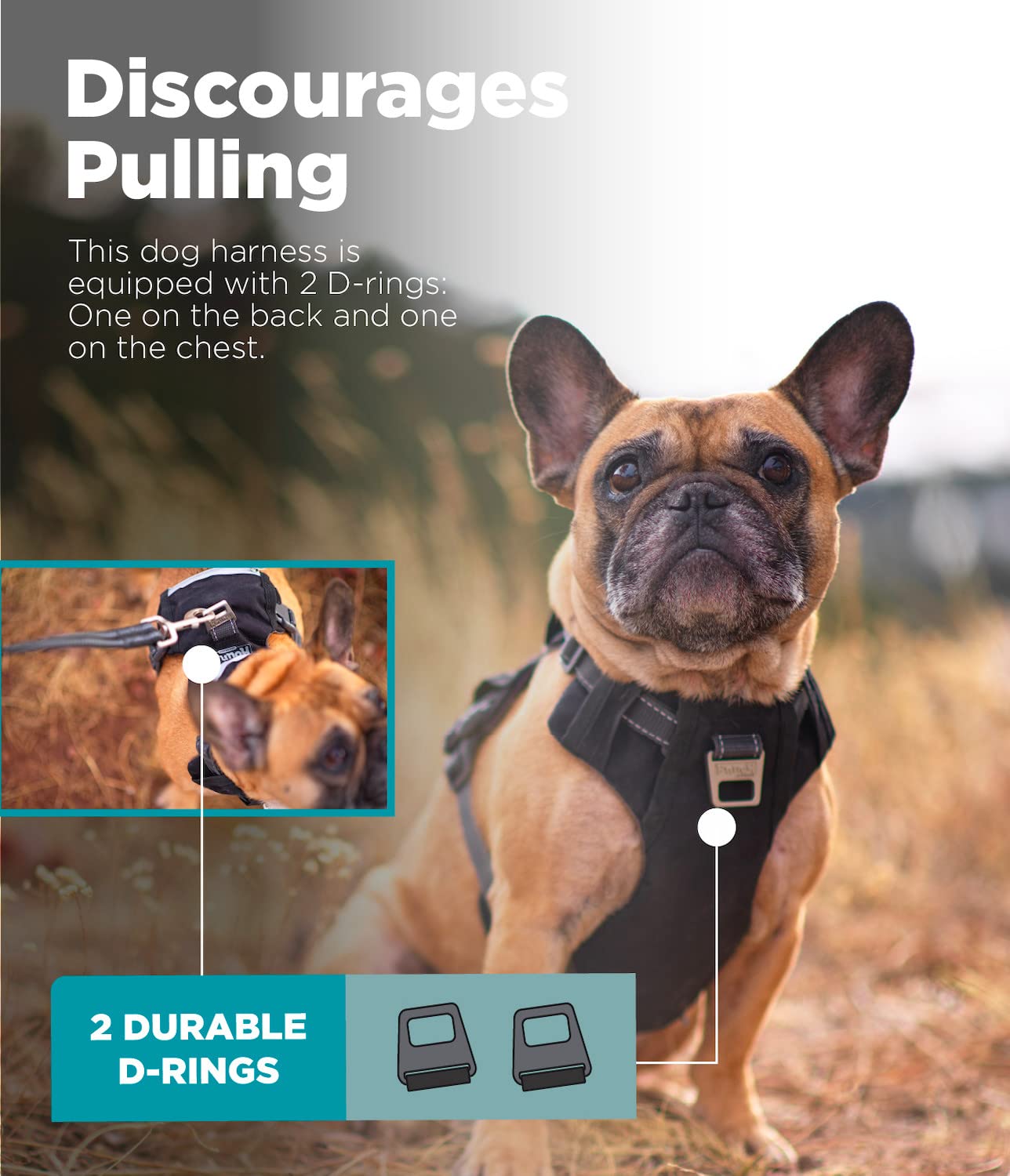 Foto 4 pulgar | Arnés Para Perros Outward Hound Boulder Adventure, Negro, Mediano - Venta Internacional.