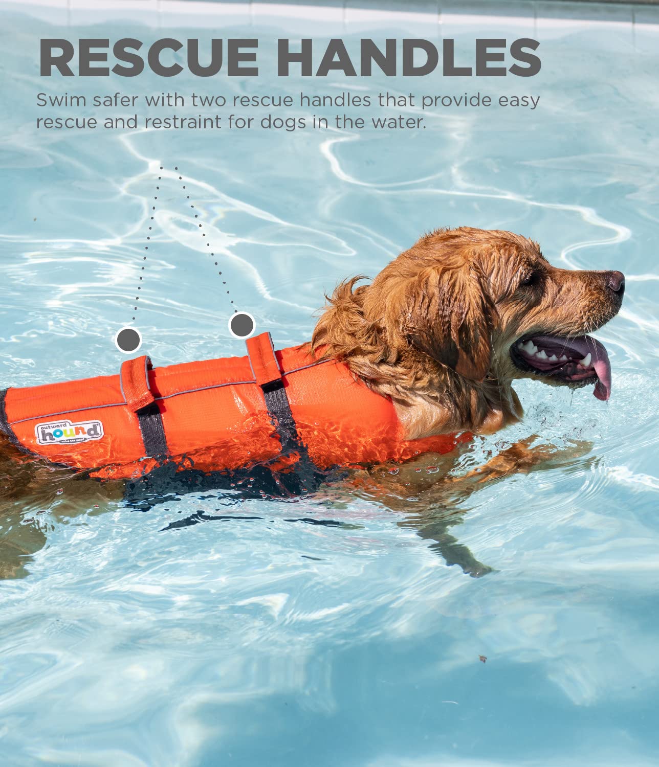 Foto 4 pulgar | Chaleco Salvavidas Para Perros Outward Hound Granby Splash Naranja, Tamaño Grande - Venta Internacional.
