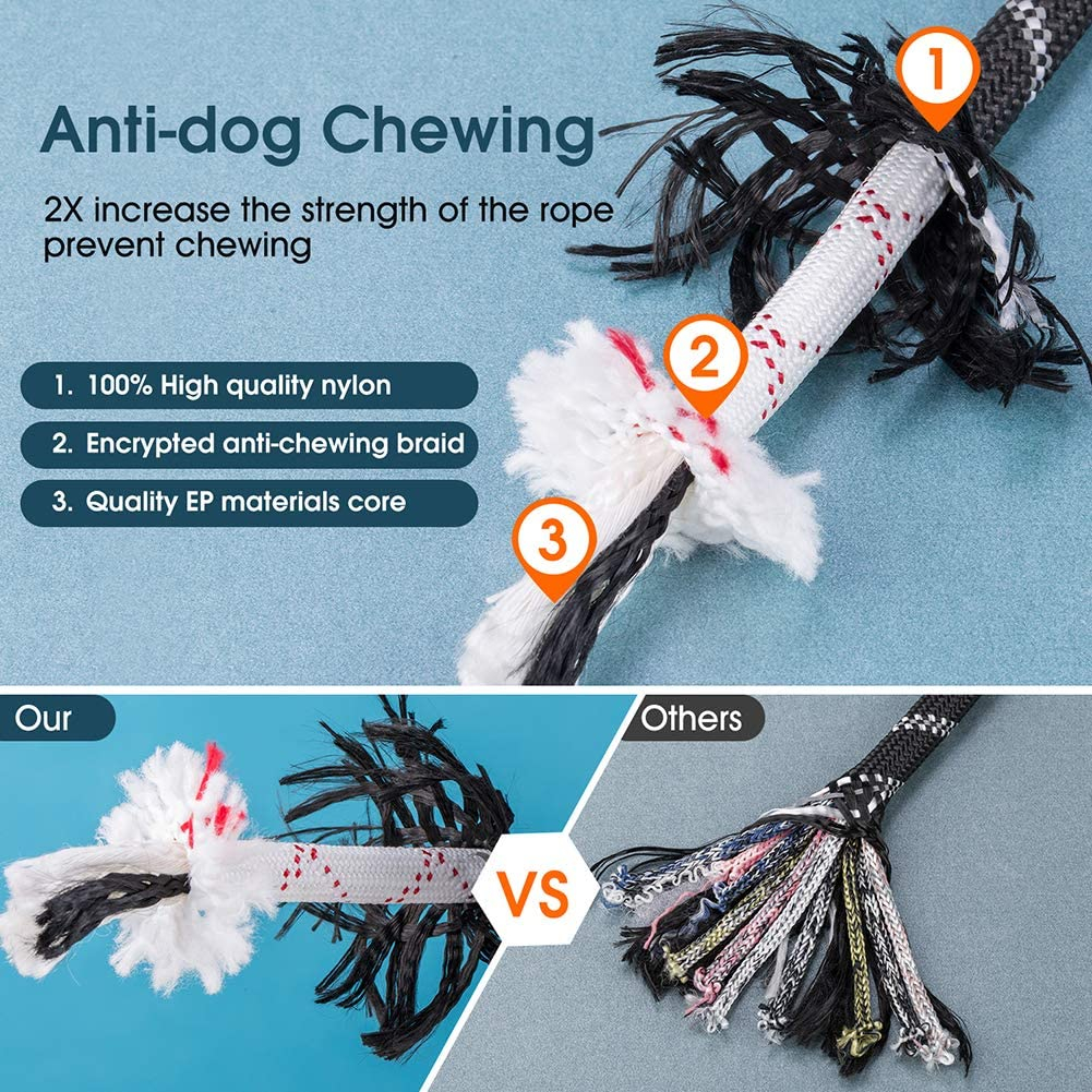 Foto 4 pulgar | Correa Para Perros Jieyou De 5 Pies, Resistente, Con Asa Acolchada, Negra - Venta Internacional.