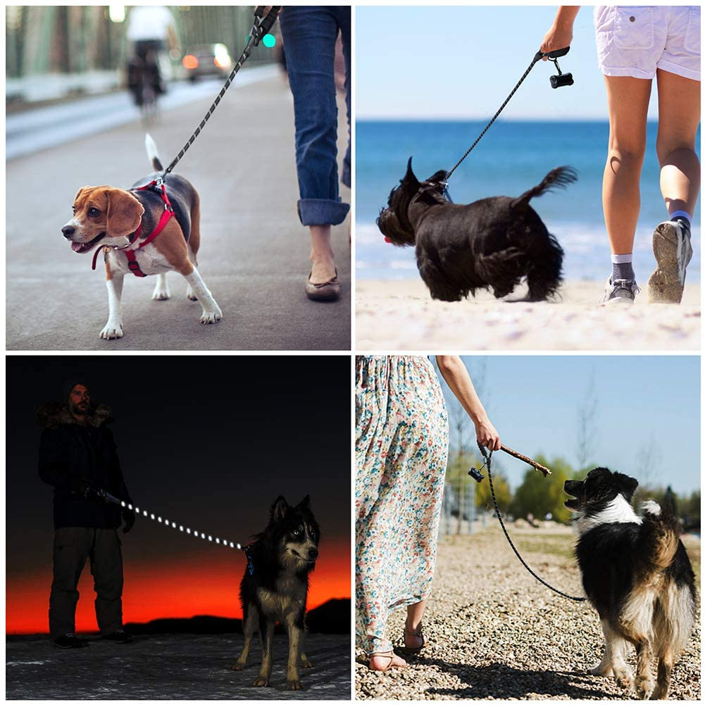 Foto 5 | Correa Para Perros Jieyou De 5 Pies, Resistente, Con Asa Acolchada, Negra - Venta Internacional.