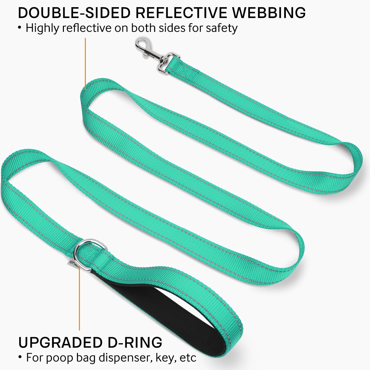 Foto 3 pulgar | Correa Para Perros Joytale De Nailon Reflectante De Doble Cara De 6 Pies/5 Pies/4 Pies - Venta Internacional.