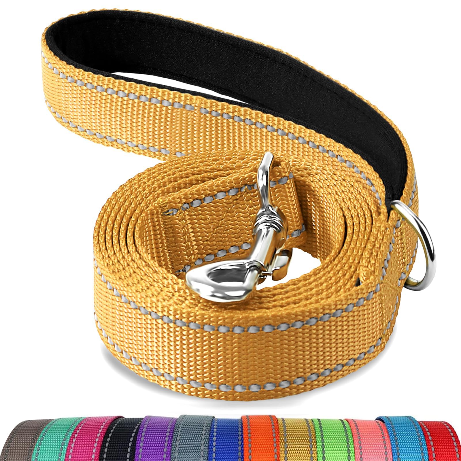 Correa Para Perros Joytale De Nailon Reflectante De Doble Cara, 6 Pies/1,8 M - Venta Internacional.
