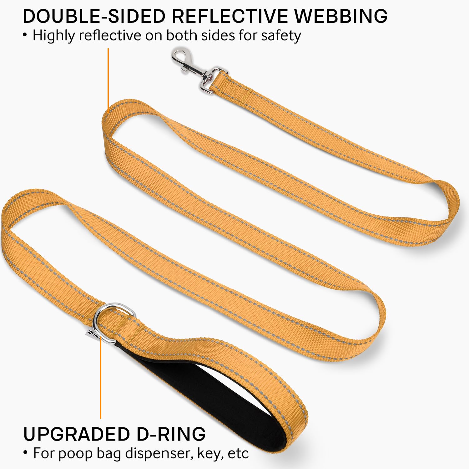 Foto 3 pulgar | Correa Para Perros Joytale De Nailon Reflectante De Doble Cara, 6 Pies/1,8 M - Venta Internacional.