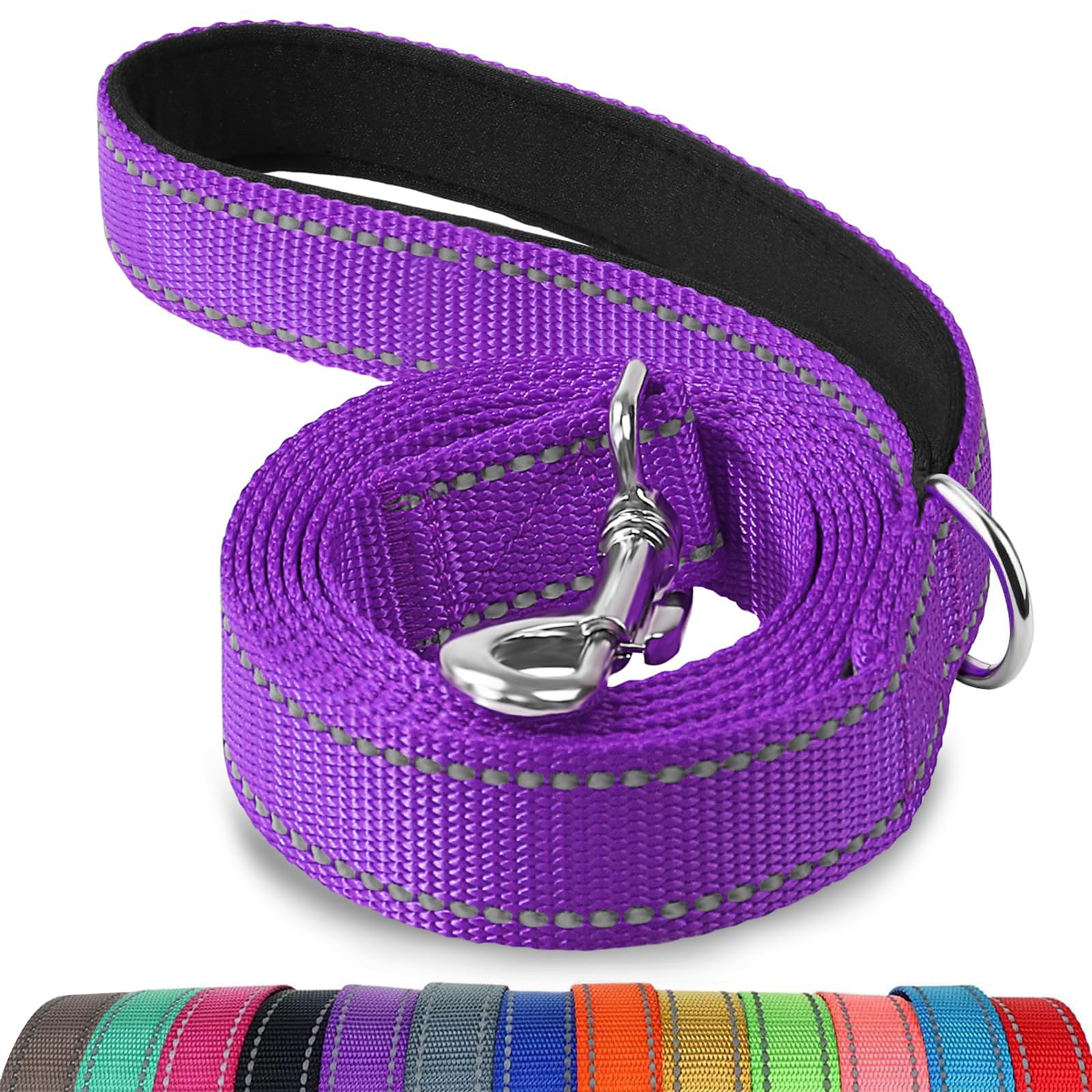 Correa Para Perros Joytale De Nailon Reflectante De Doble Cara, 6 Pies - Venta Internacional.