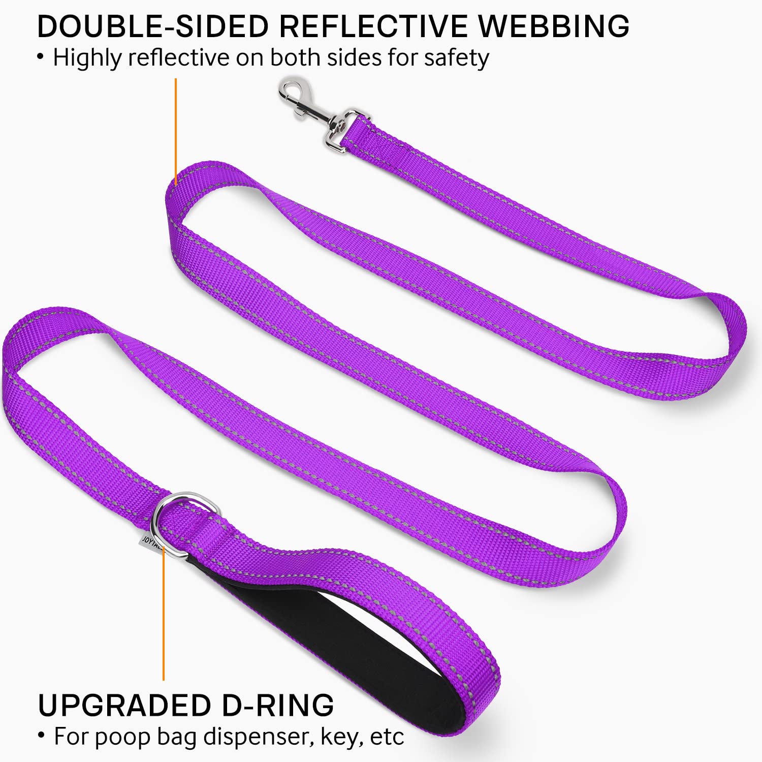 Foto 3 pulgar | Correa Para Perros Joytale De Nailon Reflectante De Doble Cara, 6 Pies - Venta Internacional.