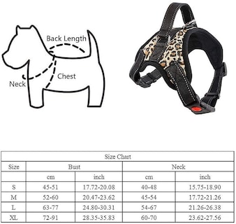 Foto 1 | Chaleco Acolchado Para Perros Con Correa En El Pecho Con Estampado De Leopardo Ajustable - Venta Internacional.