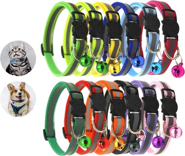 Foto 1 | Juego De Collares Para Gatos Jieyou Reflectantes Y Ajustables, 12 Piezas - Venta Internacional.